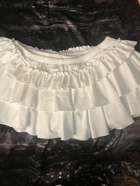 White Ruffled Tiered Women’s Skirt
